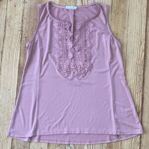 Westport Lace-Trim Sleeveless Camisole - Dusty Rose